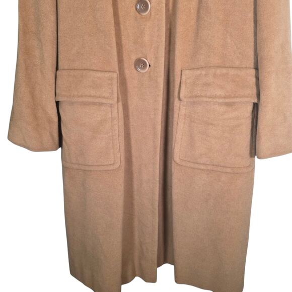 Vtg. Ed Behan Inc. Tween Shop 100% Cashmere Coat Women's Sz. 20 - XXL Tan - Picture 7 of 12